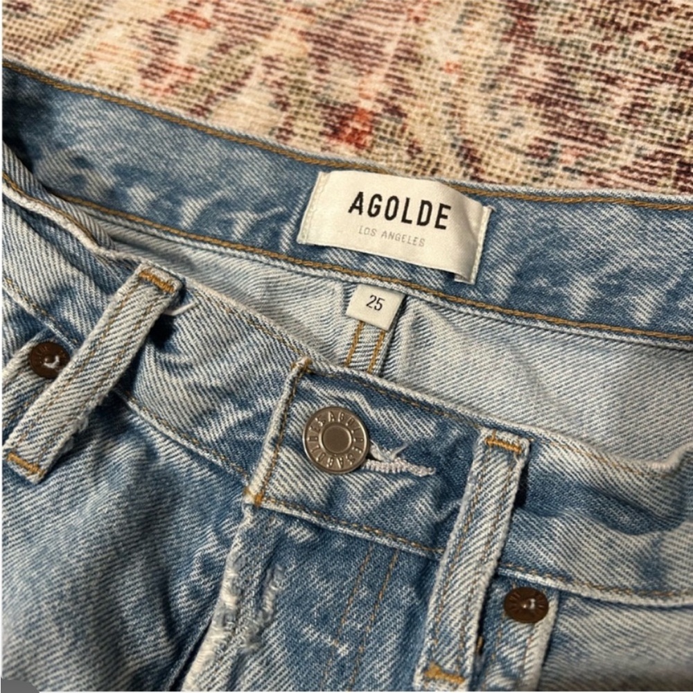 Agolde Riley Short High Rise Sz 25 - Picture 6 of 8